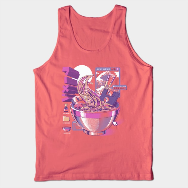 Web Ramen Tank Top by Ilustrata